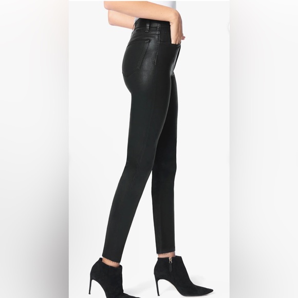 HIGH RISE SKINNY ANKLE coated Black -Brand New With Tags - Picture 3 of 7